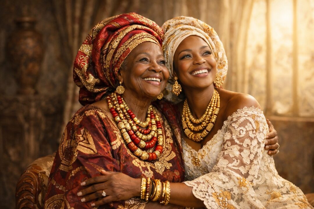 Mother holding daughter symbolizing faith, sacrifice, and generational legacy